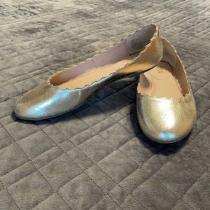 MIA Metallic Gold Scalloped Flats
